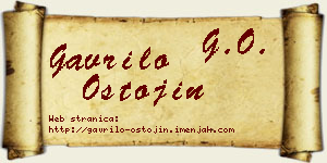 Gavrilo Ostojin vizit kartica